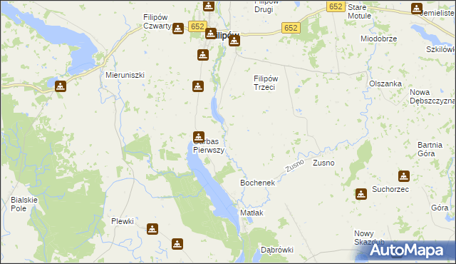 mapa Szafranki gmina Filipów, Szafranki gmina Filipów na mapie Targeo