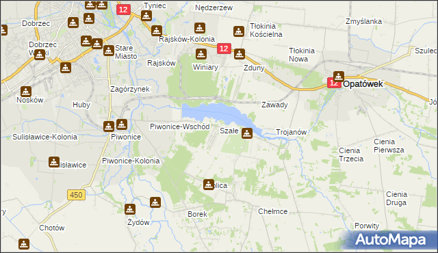 mapa Szałe, Szałe na mapie Targeo