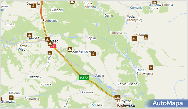 mapa Szalenik, Szalenik na mapie Targeo