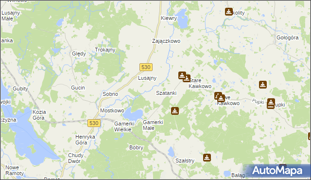 mapa Szatanki, Szatanki na mapie Targeo