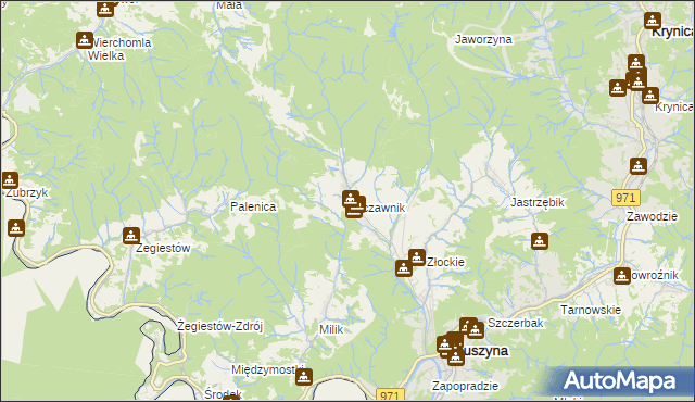 mapa Szczawnik, Szczawnik na mapie Targeo