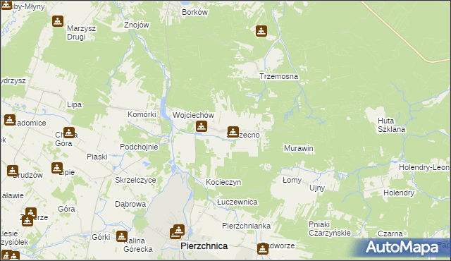 mapa Szczecno, Szczecno na mapie Targeo