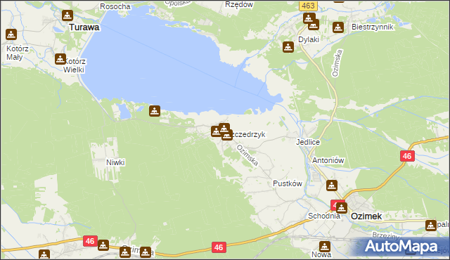 mapa Szczedrzyk, Szczedrzyk na mapie Targeo