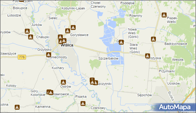 mapa Szczerbaków, Szczerbaków na mapie Targeo