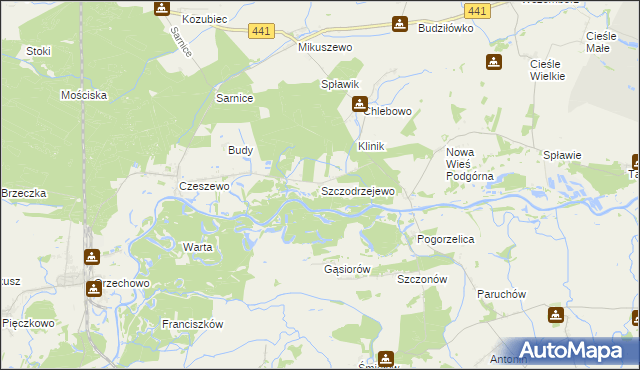 mapa Szczodrzejewo, Szczodrzejewo na mapie Targeo