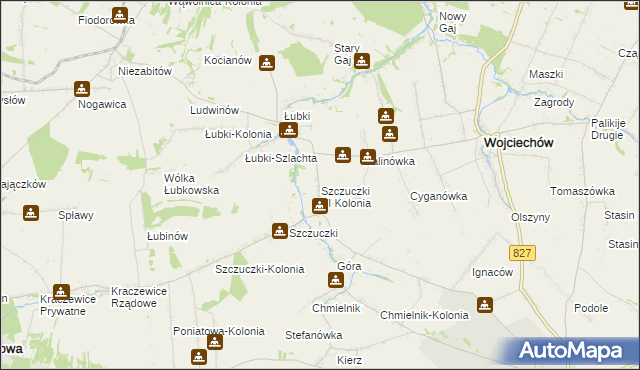 mapa Szczuczki VI Kolonia, Szczuczki VI Kolonia na mapie Targeo