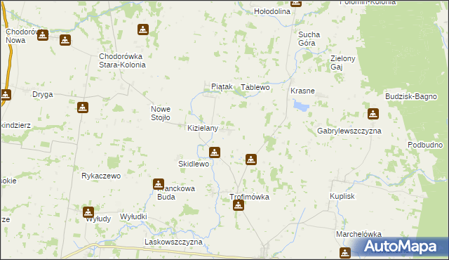 mapa Szczuki gmina Janów, Szczuki gmina Janów na mapie Targeo