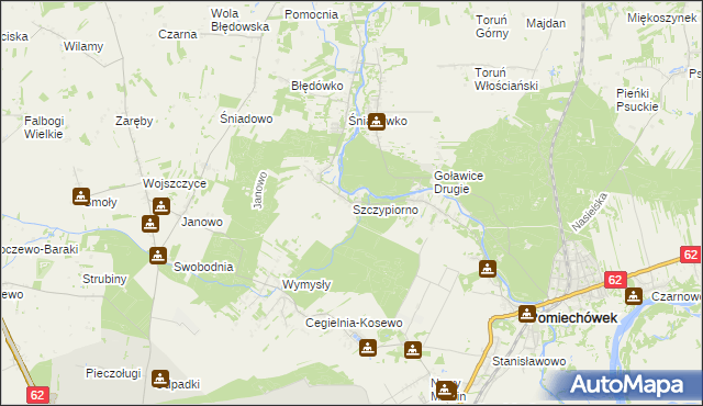 mapa Szczypiorno, Szczypiorno na mapie Targeo