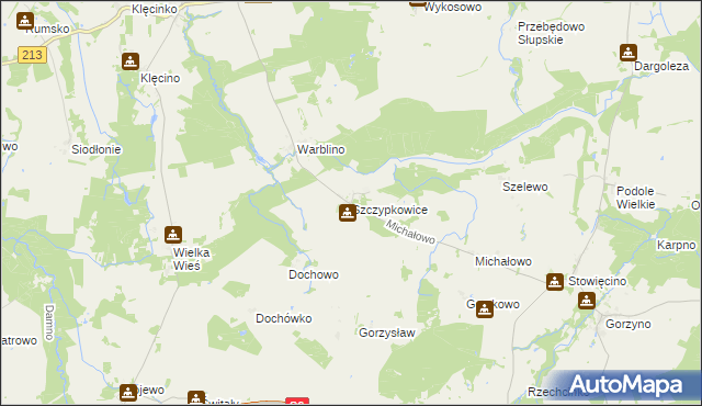 mapa Szczypkowice, Szczypkowice na mapie Targeo