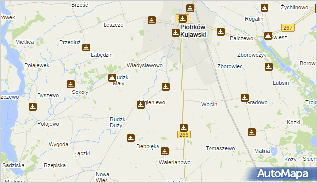 mapa Szewce gmina Piotrków Kujawski, Szewce gmina Piotrków Kujawski na mapie Targeo