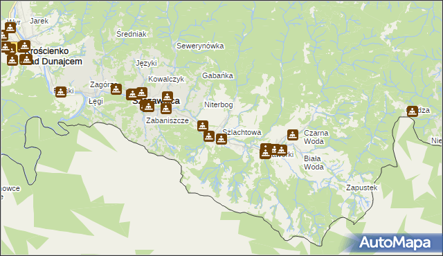 mapa Szlachtowa, Szlachtowa na mapie Targeo