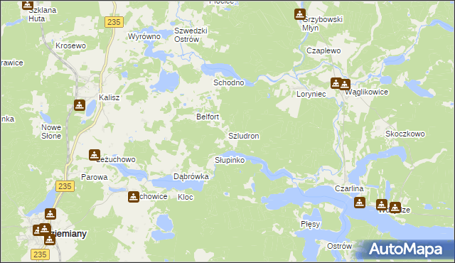 mapa Szludron, Szludron na mapie Targeo