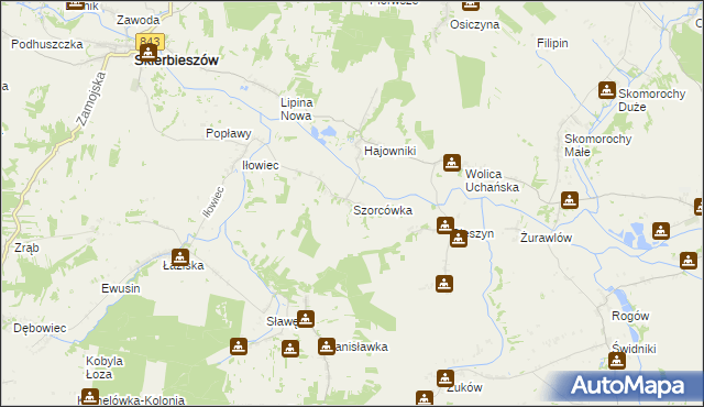 mapa Szorcówka, Szorcówka na mapie Targeo