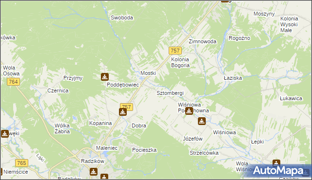 mapa Sztombergi, Sztombergi na mapie Targeo