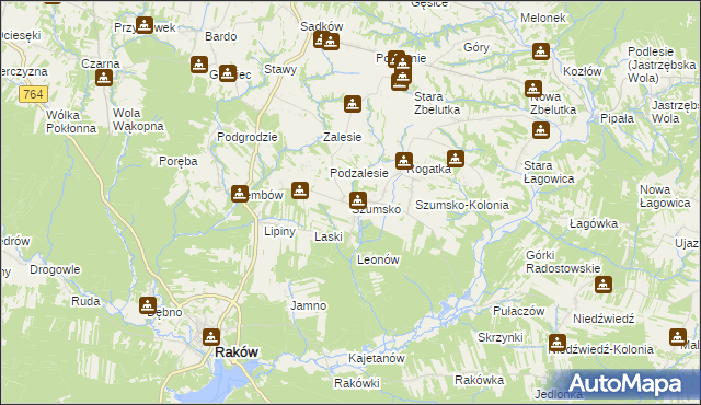 mapa Szumsko, Szumsko na mapie Targeo