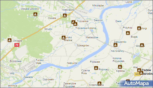 mapa Szwagrów, Szwagrów na mapie Targeo