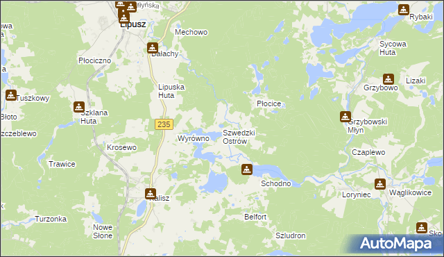 mapa Szwedzki Ostrów, Szwedzki Ostrów na mapie Targeo