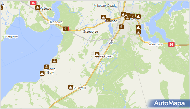 mapa Szwejkówko, Szwejkówko na mapie Targeo
