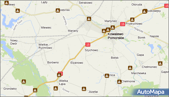 mapa Szychowo, Szychowo na mapie Targeo