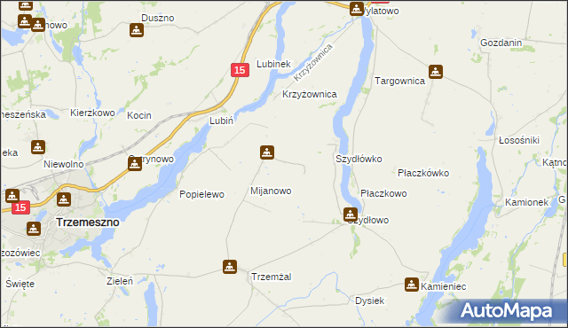 mapa Szydłowo Drugie, Szydłowo Drugie na mapie Targeo