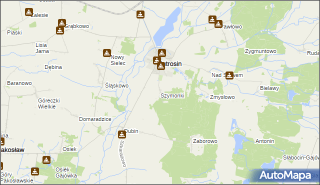 mapa Szymonki, Szymonki na mapie Targeo