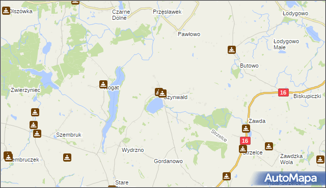 mapa Szynwałd gmina Łasin, Szynwałd gmina Łasin na mapie Targeo