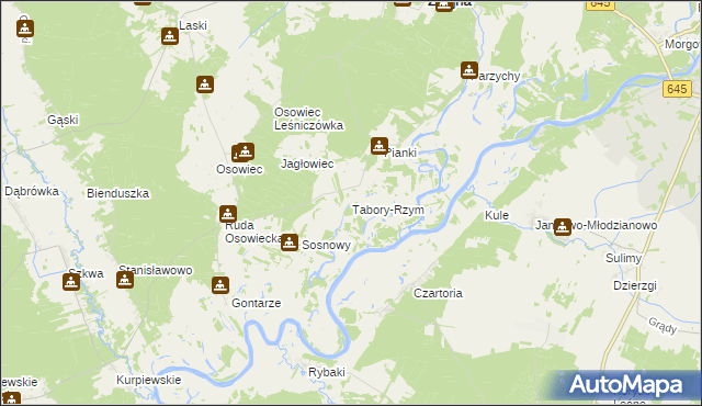 mapa Tabory-Rzym, Tabory-Rzym na mapie Targeo