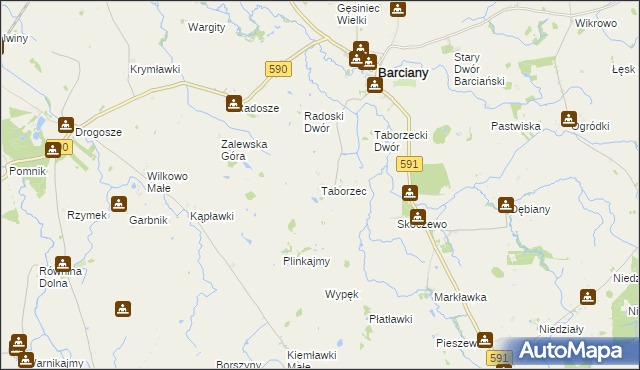 mapa Taborzec, Taborzec na mapie Targeo