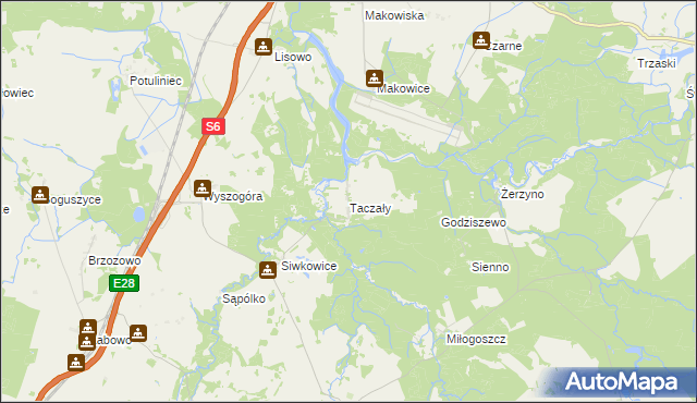 mapa Taczały, Taczały na mapie Targeo