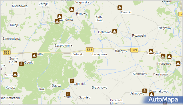 mapa Tadajówka, Tadajówka na mapie Targeo