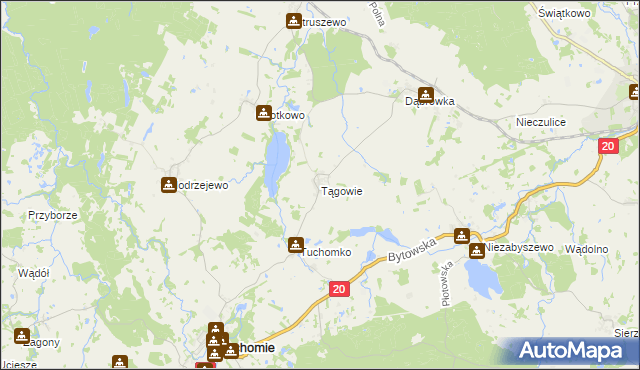 mapa Tągowie, Tągowie na mapie Targeo