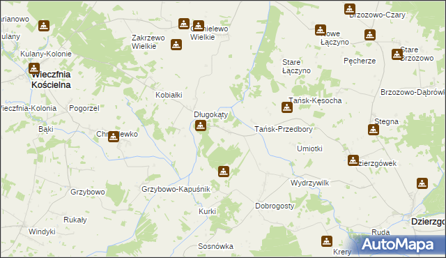 mapa Tańsk-Grzymki, Tańsk-Grzymki na mapie Targeo