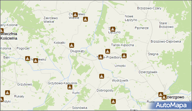 mapa Tańsk-Przedbory, Tańsk-Przedbory na mapie Targeo