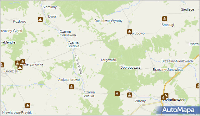 mapa Targowisk, Targowisk na mapie Targeo