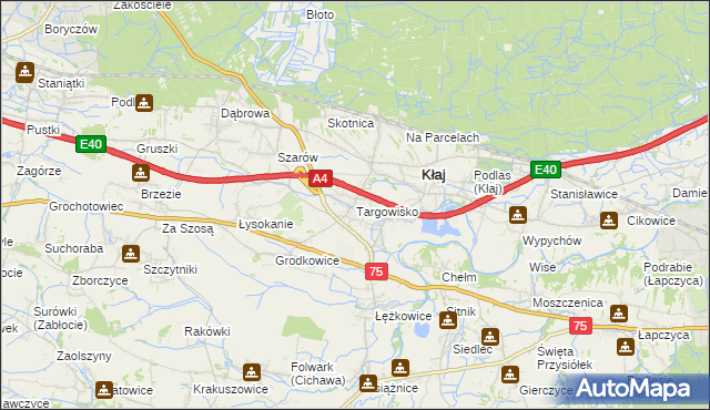mapa Targowisko gmina Kłaj, Targowisko gmina Kłaj na mapie Targeo