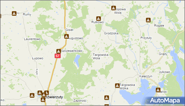 mapa Targowska Wola, Targowska Wola na mapie Targeo