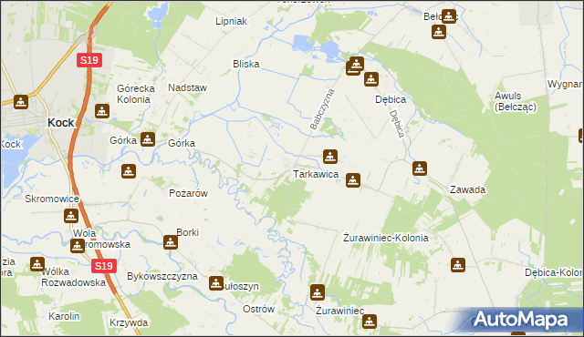 mapa Tarkawica, Tarkawica na mapie Targeo