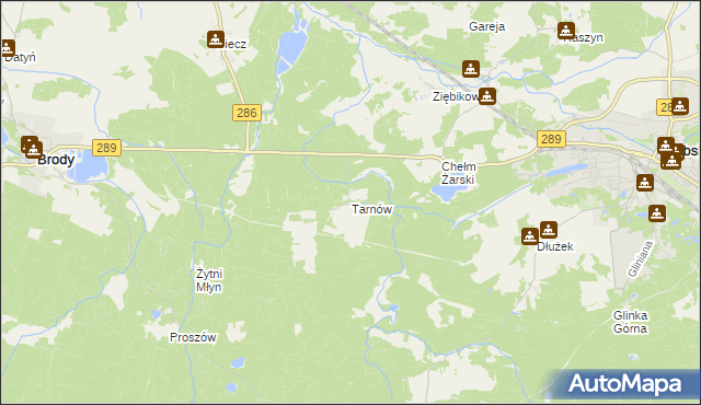 mapa Tarnów gmina Lubsko, Tarnów gmina Lubsko na mapie Targeo