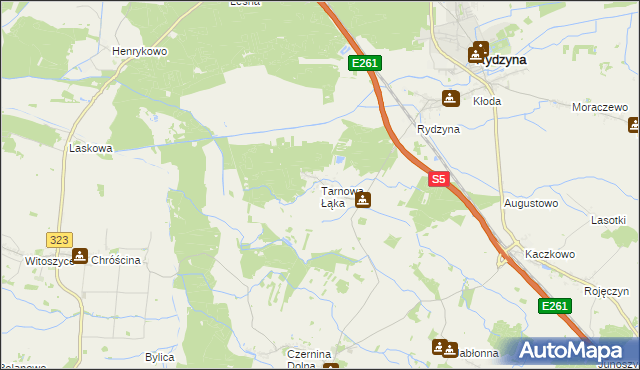 mapa Tarnowa Łąka, Tarnowa Łąka na mapie Targeo