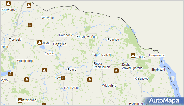 mapa Tauroszyszki, Tauroszyszki na mapie Targeo