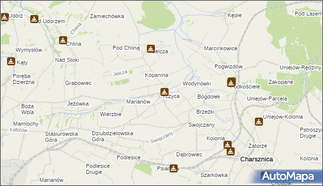 mapa Tczyca, Tczyca na mapie Targeo