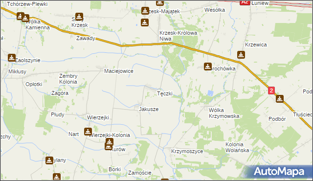 mapa Tęczki, Tęczki na mapie Targeo