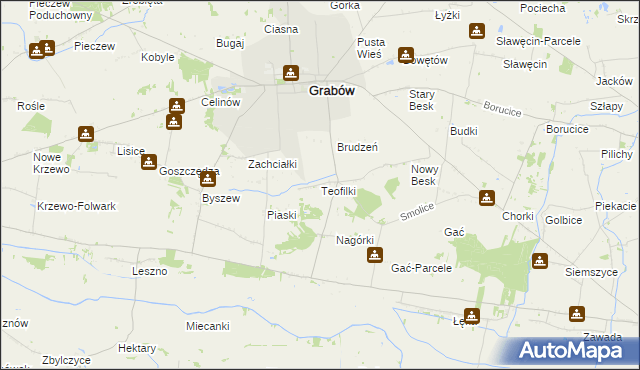 mapa Teofilki, Teofilki na mapie Targeo