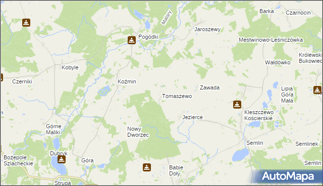 mapa Tomaszewo gmina Zblewo, Tomaszewo gmina Zblewo na mapie Targeo