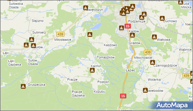 mapa Tomaszków, Tomaszków na mapie Targeo