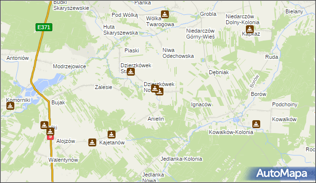 mapa Tomaszów gmina Skaryszew, Tomaszów gmina Skaryszew na mapie Targeo