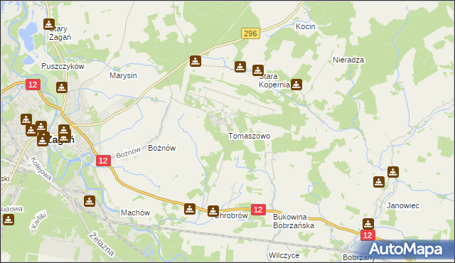 mapa Tomaszowo, Tomaszowo na mapie Targeo