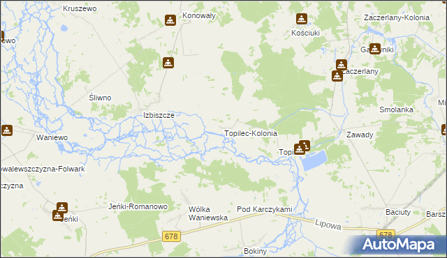 mapa Topilec-Kolonia, Topilec-Kolonia na mapie Targeo