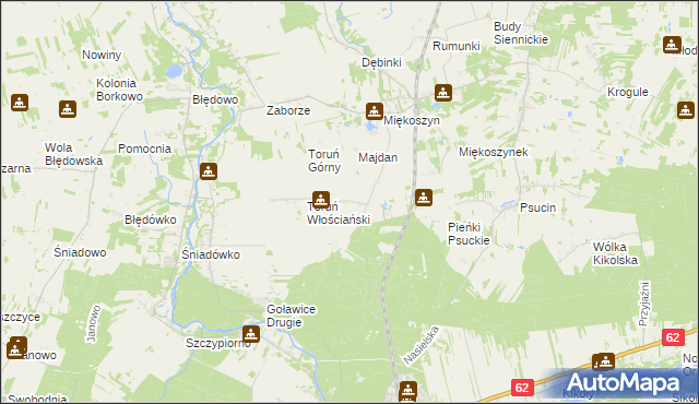 mapa Toruń Dworski, Toruń Dworski na mapie Targeo