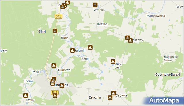 mapa Toruniak, Toruniak na mapie Targeo